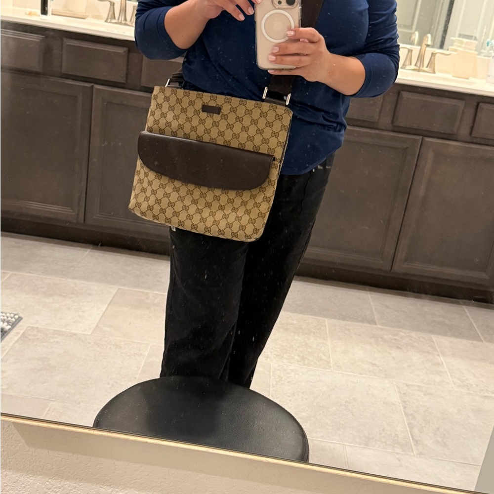 Chic Brown and Tan Shoulder Bag